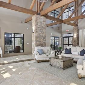Love where you live community lobby area with couches and ample seating